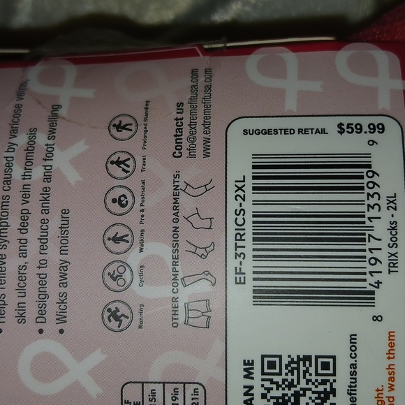 Extreme Fix National Breast Cancer Socks - Picture 13 of 13